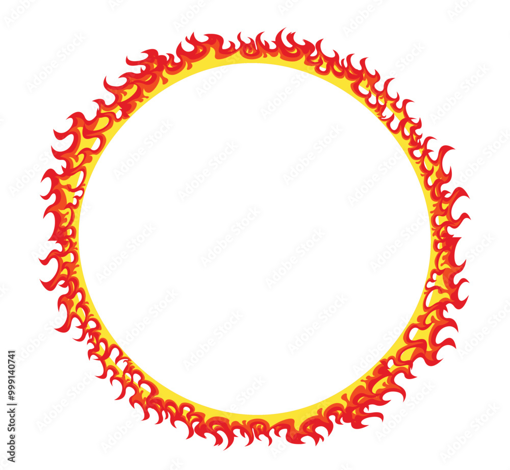 ring fire circle vector background ring fire circle vector background