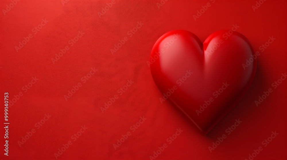 Red Heart on a Bold Red Background Red Heart on a Bold Red Background