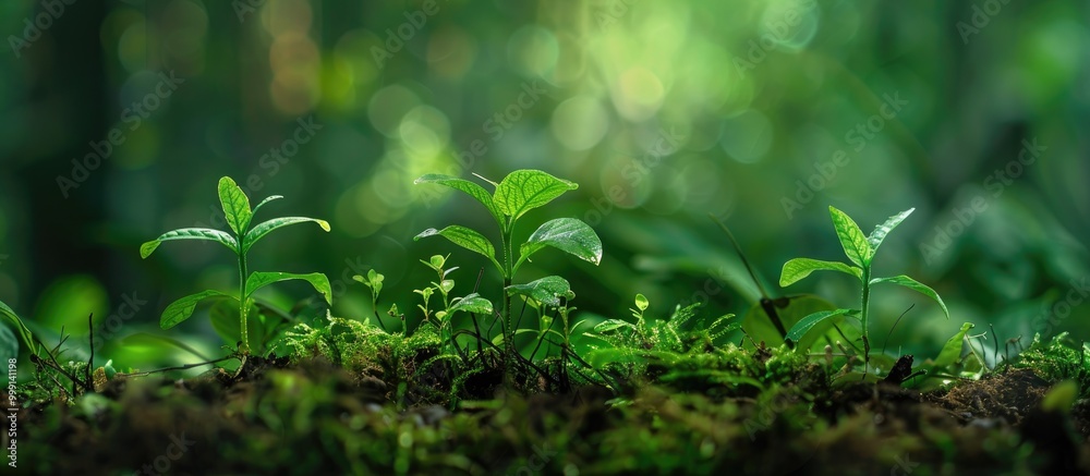 Eco Image Of Plants That Germinate In The Forest Eco Image Of Plants That Germinate In The Forest