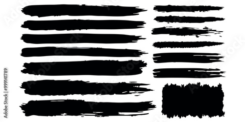 Wallpaper Mural Signals Abstract Paint Strokes & Splatter Collection – Grunge Brushes and Ink Blots Torontodigital.ca