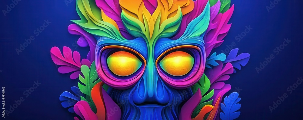 Psychedelic monster with melting features, vibrant abstract forms, glowing eyes, surreal, pop art style Psychedelic monster with melting features, vibrant abstract forms, glowing eyes, surreal, pop art style