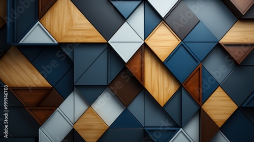 Geometric Wooden Wall