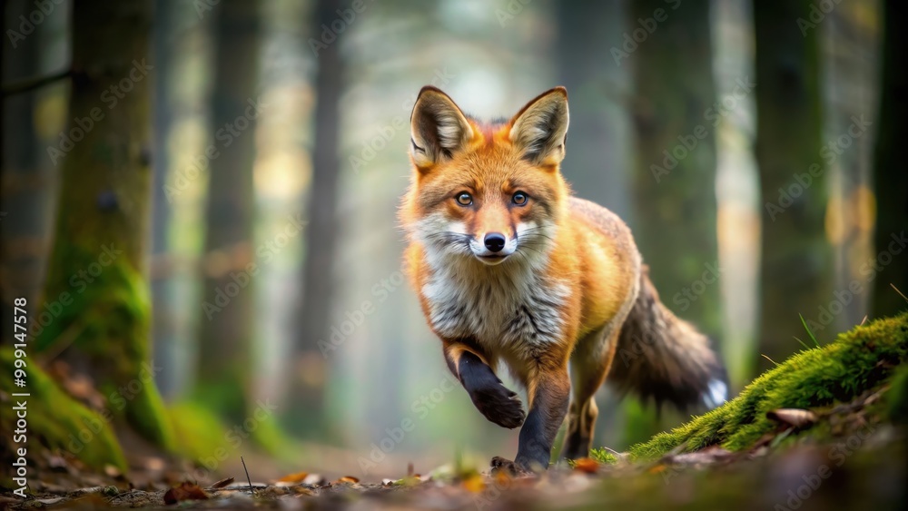 Wild fox with fiery fur running through forest, fox, fire, flames, wilderness, animal, nature, vibrant, red, orange, wildlife Wild fox with fiery fur running through forest, fox, fire, flames, wilderness, animal, nature, vibrant, red, orange, wildlife