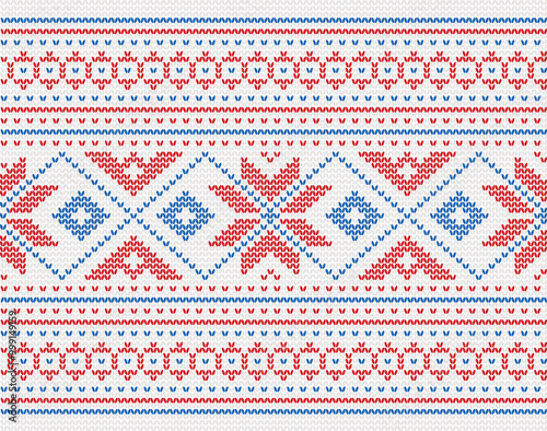 Ukrainian ornament. Imitation of knitted fabric. vector illustration. Can be used for backgrounds, patterns, covers, souvenirs, clothing, textiles and other layouts.	