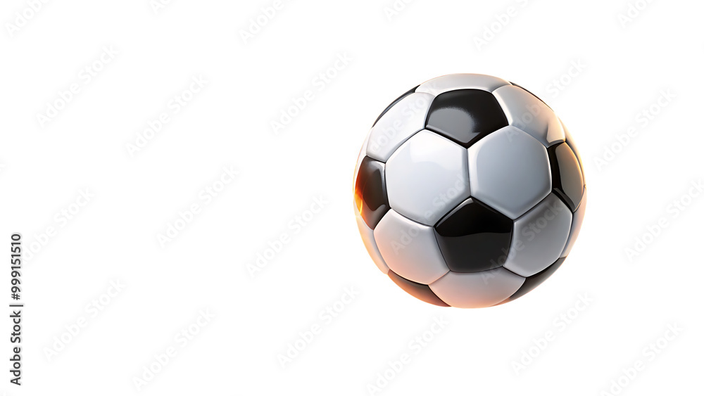 Soccer ball flying on fire isolated on white background Soccer ball flying on fire isolated on white background