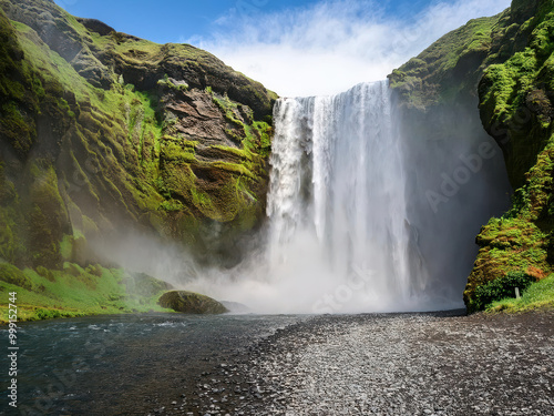 waterfall in the mountain