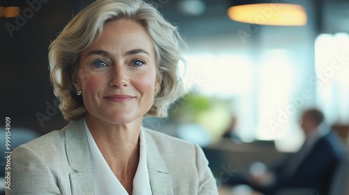 Confident Businesswoman in Modern Office Setting