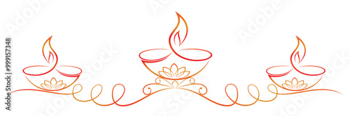 diwali candle vector illustration