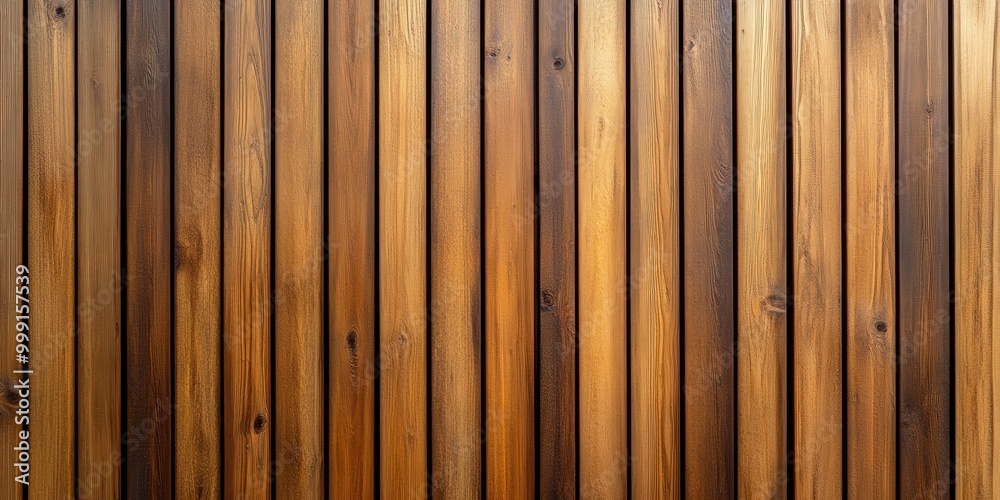 Naklejka premium Sleek Wooden Wall with Vertical Slats for Modern Interiors