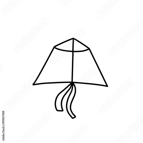 hand drawn kite outline