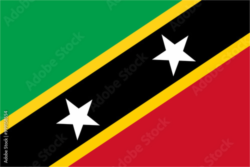 Free Download Saint Kitts and Nevis official flag vector with standard size and proportion. National flag emblem with accurate size and colors. - GFXLoad