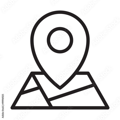 Location Icon Editable Stroke. Pixel Perfect Vector