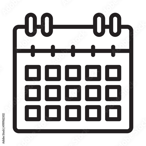 Calendar Icon Editable Stroke. Pixel Perfect Vector