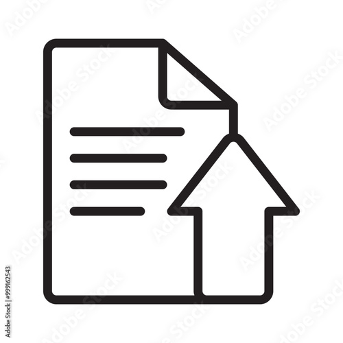 Upload Icon Editable Stroke. Pixel Perfect Vector
