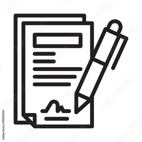 Contract Icon Editable Stroke. Pixel Perfect Vector