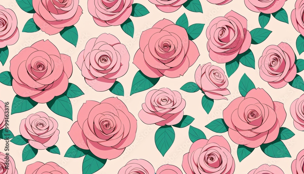 roses Flower pattern illustration background roses Flower pattern illustration background