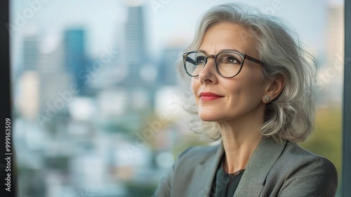 Confident Businesswoman in Modern Office Setting