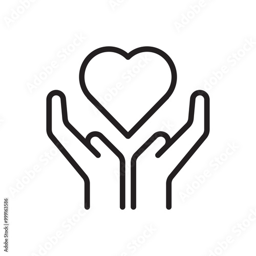 Hearth Icon Editable Stroke. Pixel Perfect Vector