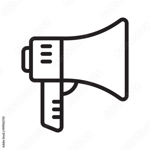 Megaphone Icon Editable Stroke. Pixel Perfect Vector
