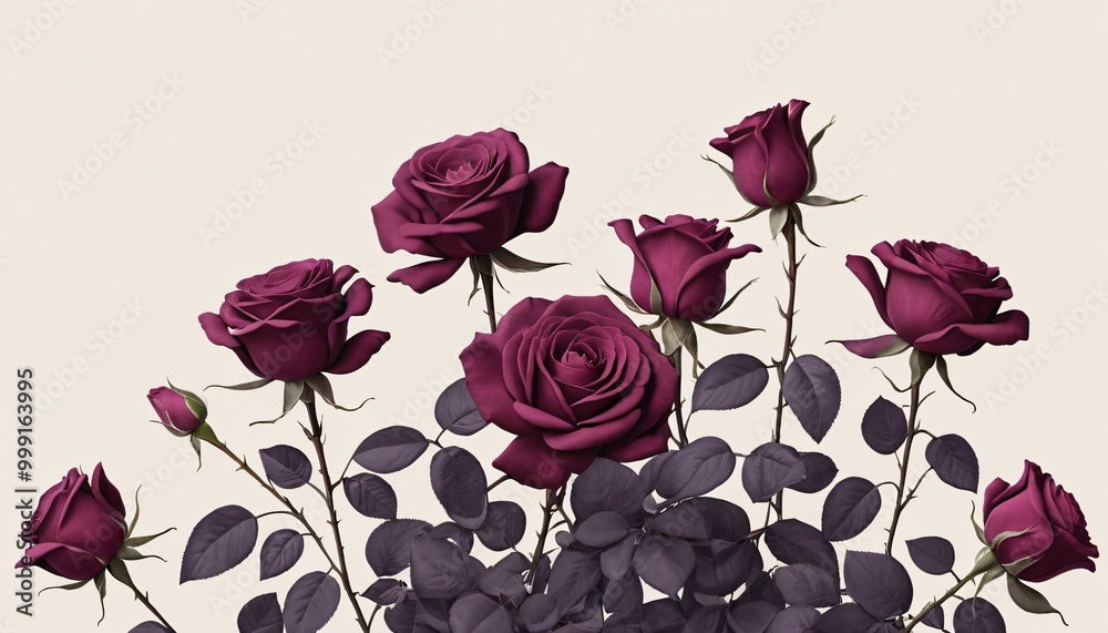 roses Flower pattern illustration background 