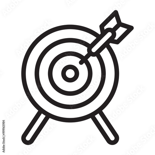 Target Icon Editable Stroke. Pixel Perfect Vector