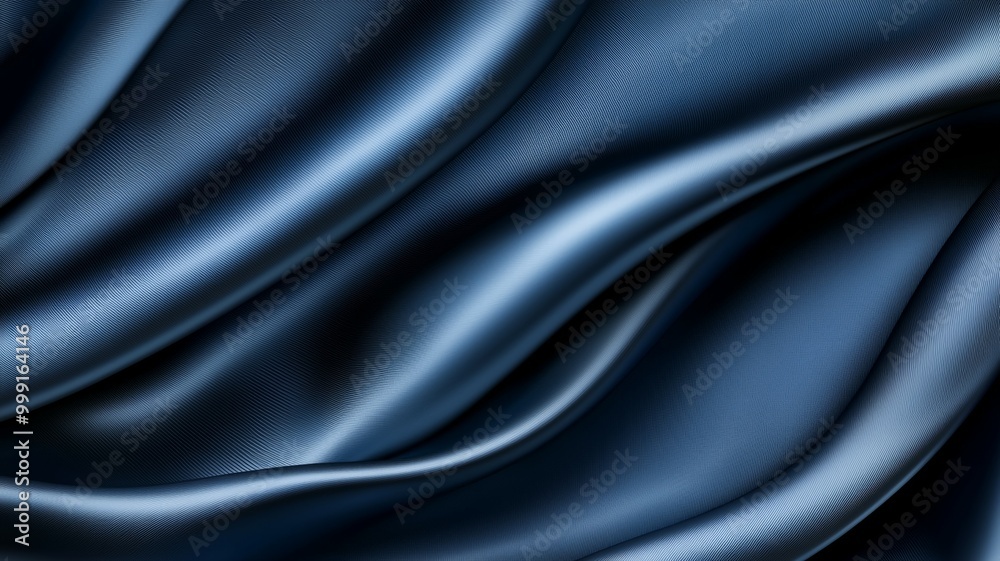 A blue fabric with a wavy pattern A blue fabric with a wavy pattern