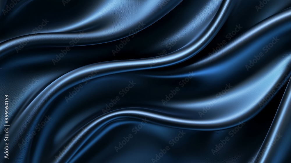 A blue fabric with a wave pattern A blue fabric with a wave pattern
