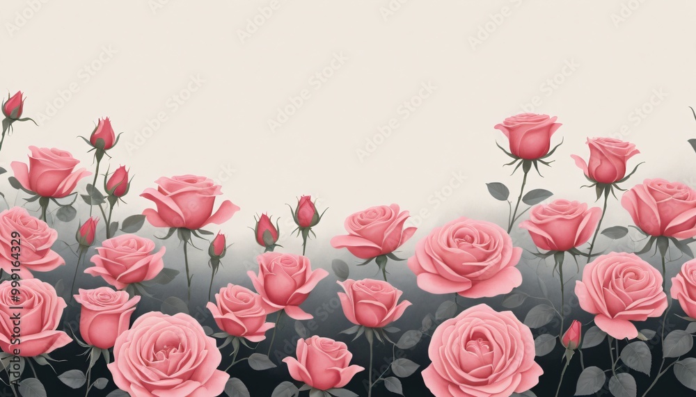 roses Flower pattern illustration background roses Flower pattern illustration background