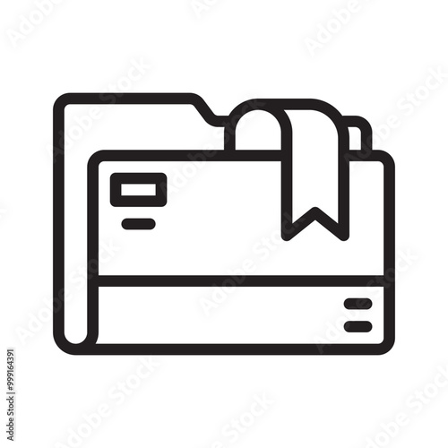 Folder Icon Editable Stroke. Pixel Perfect Vector