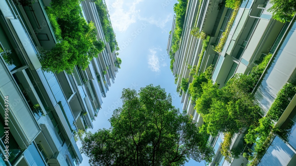 A company implementing sustainable business practices, including energy-efficient buildings, waste reduction, and eco-friendly production.