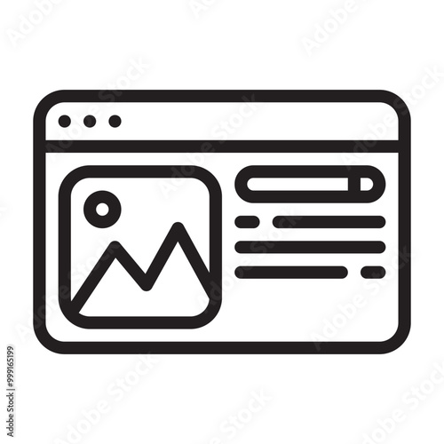 Website Icon Editable Stroke. Pixel Perfect Vector