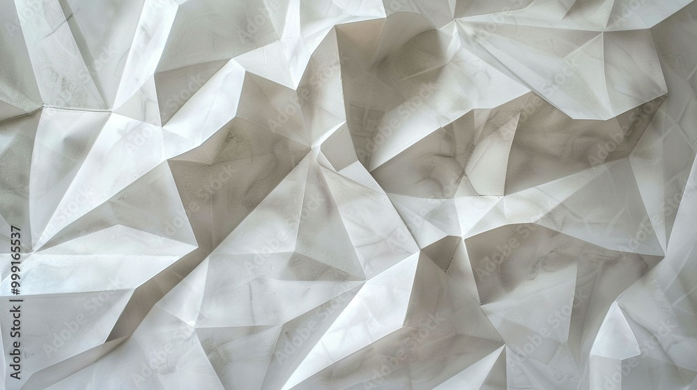 Abstract Geometric Pattern with White and Grey Tones
