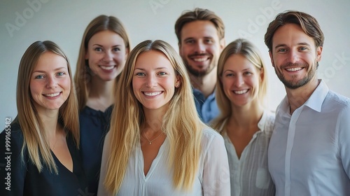 Happy Team Portrait with Smiling Colleagues