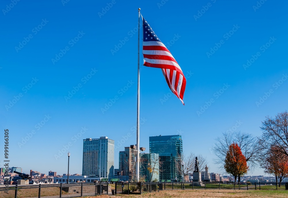 Fototapeta premium Federal Hill on a Cold November Afternoon, Baltimore Maryland USA