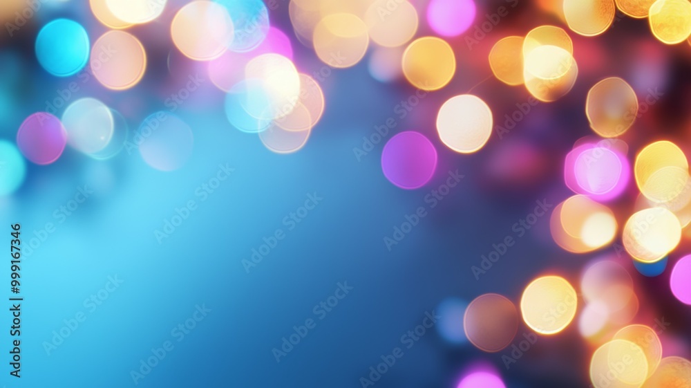 A blue background with a bunch of colorful dots A blue background with a bunch of colorful dots