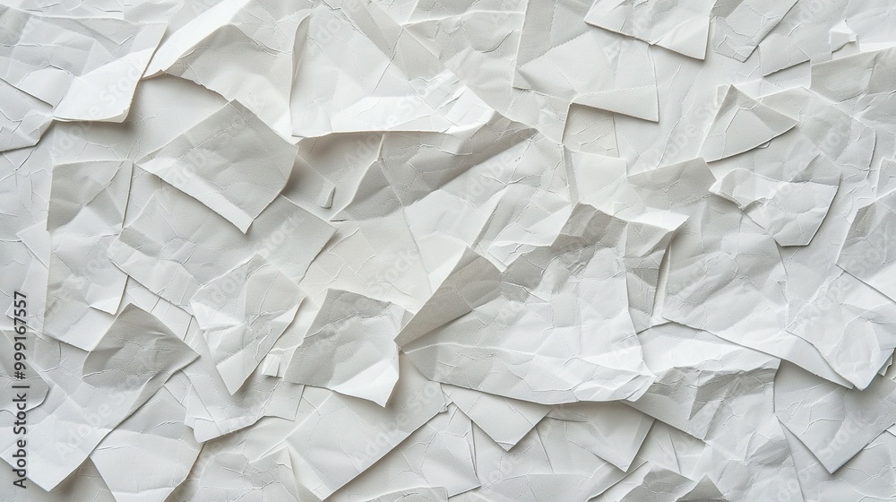 A Close-Up View of Crumpled White Paper A Close-Up View of Crumpled White Paper