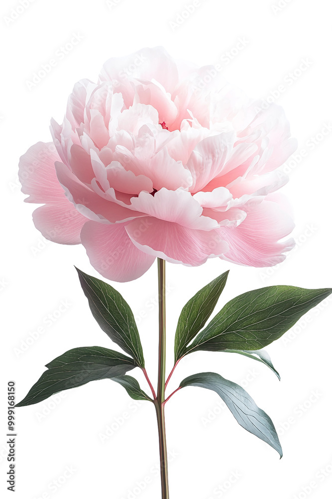 A beautiful pink flower with green leaves A beautiful pink flower with green leaves