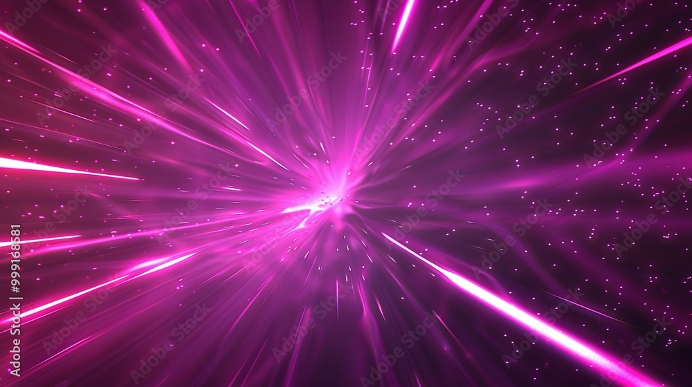 Naklejka premium Abstract Purple and White Light Streaks with a Centered Burst