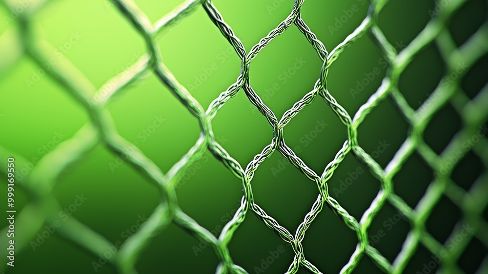 A green mesh fence with a green background A green mesh fence with a green background