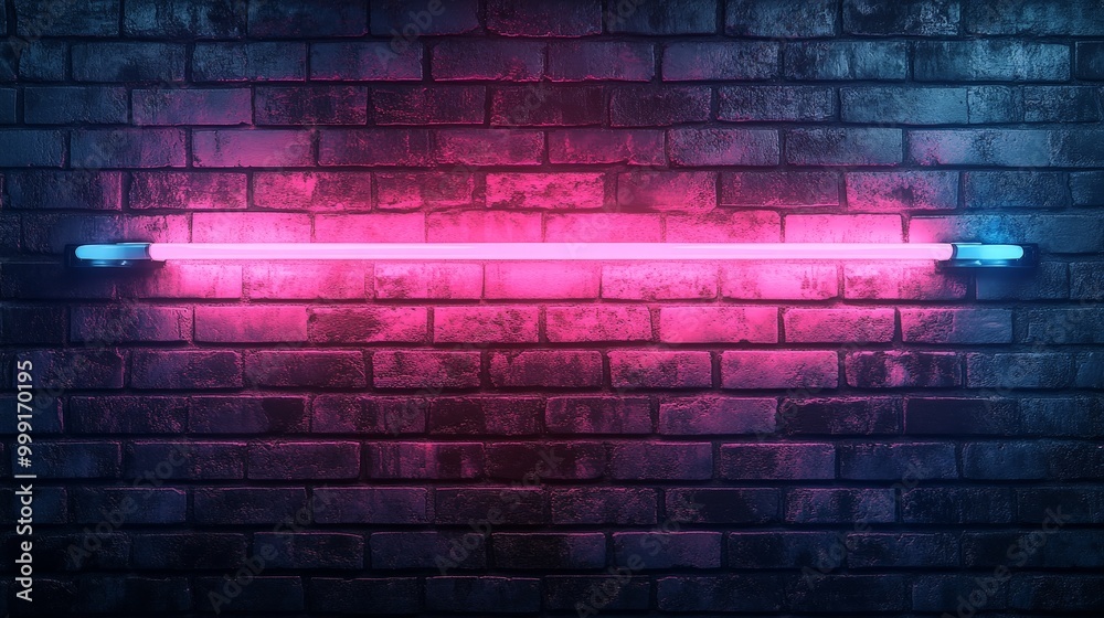 Neon-lit quote against a dark brick wall, with glowing pink and blue colors for a vibrant, urban vibe. Neon-lit quote against a dark brick wall, with glowing pink and blue colors for a vibrant, urban vibe.