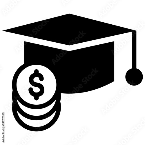 grant icon illustration design with solid