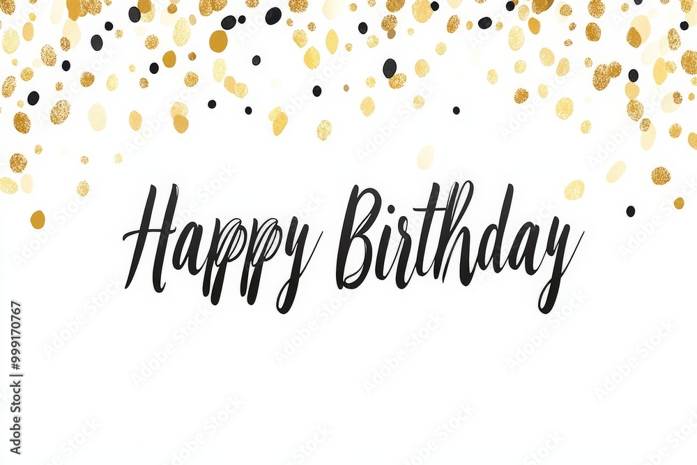 Happy Birthday Card with Confetti. Happy Birthday Card with Confetti.