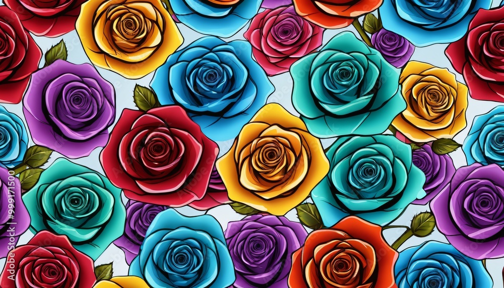 roses Flower pattern illustration background roses Flower pattern illustration background