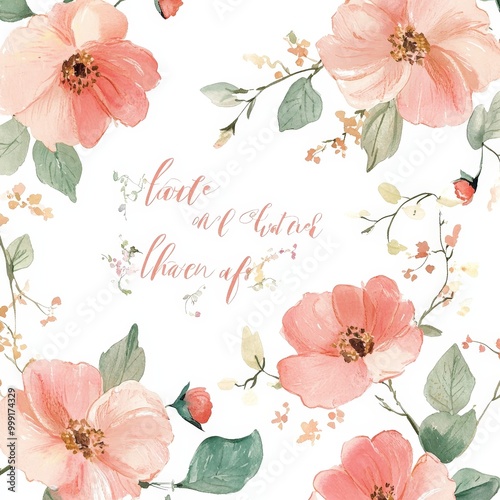 A flowery background with a handwritten message that reads "Vivace"