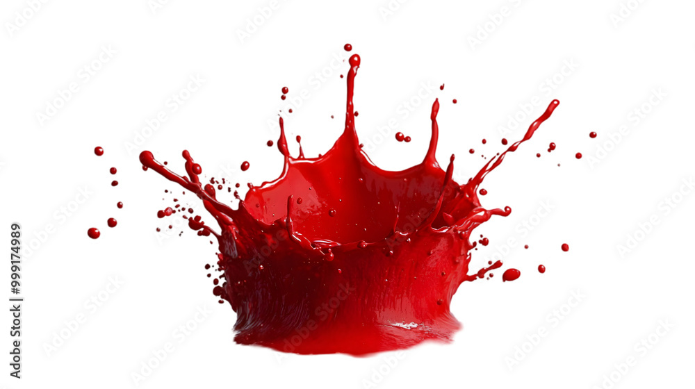 Bold Red Paint Splash Droplet in Motion Bold Red Paint Splash Droplet in Motion