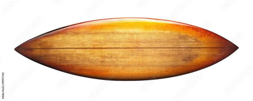 Classic wooden surfboard on a white isolated background. transparent background. Classic wooden surfboard on a white isolated background. transparent background.
