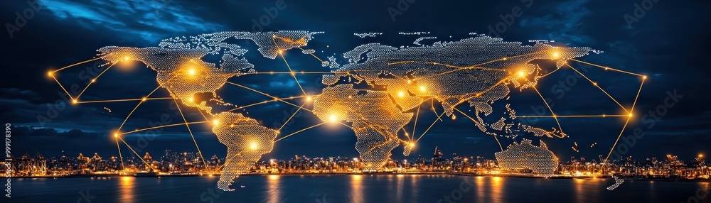 Global Supply Chain Management: Interactive Digital Map with Business ...