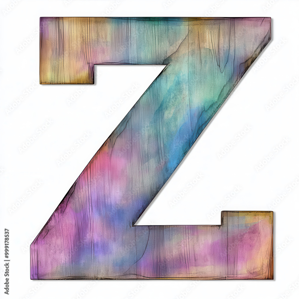 custom made wallpaper toronto digitalThe letter Z in pastel painted wood. Isolated on a white background.