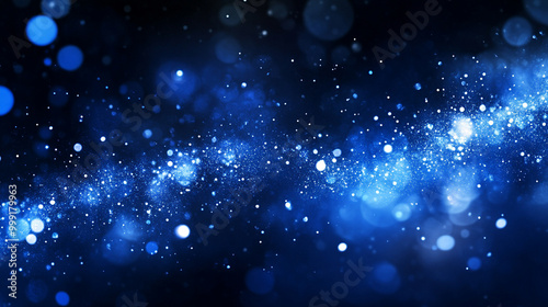 abstract dark blue digital background, illuminated by subtle sparkling lights and intricate patterns, evokes a sense of futuristic energy and mystery. Ideal for themes of technology, innovation, and c photo