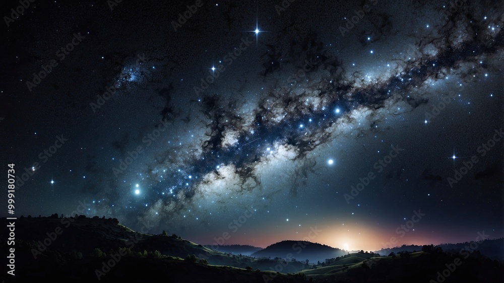 Night sky with stars in the galaxy Night sky with stars in the galaxy
